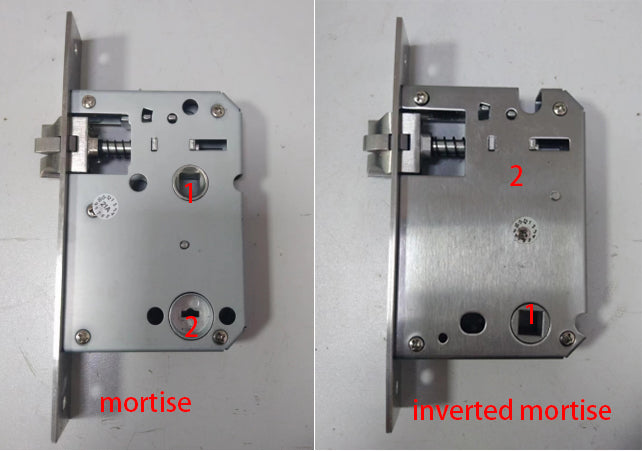 What is the difference between inverted mortise and positive mortise lock body?