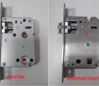 What is the difference between inverted mortise and positive mortise lock body?