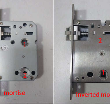 What is the difference between inverted mortise and positive mortise lock body?