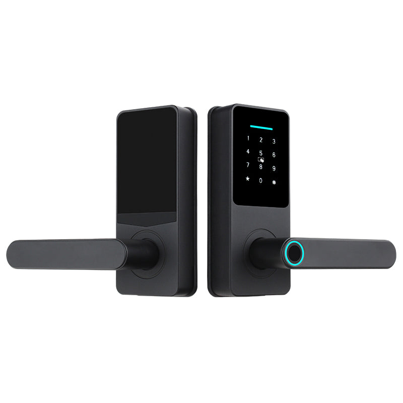 Locstar-C82A TTlock Tuya App Tarjeta de contraseña de huella digital Cerradura de puerta inteligente pequeña 